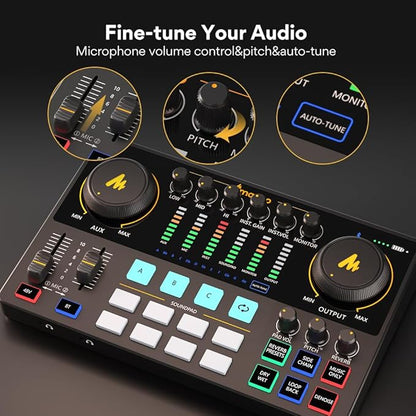 MAONO Audio Interface, MaonoCaster 10-Channel Podcast mixer - Image 7