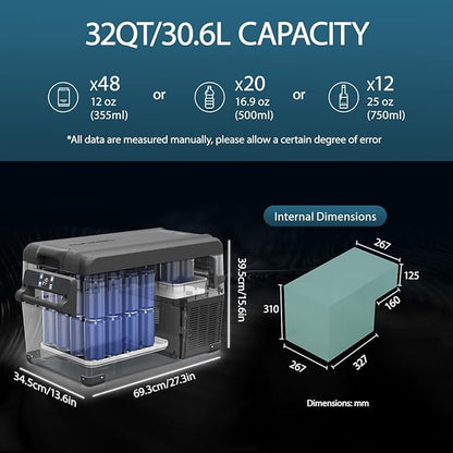 Alpicool NCF35 Portable Fridge Freezer, 12 Volt Car Refrigerator, 32 Quart Fast - Image 2