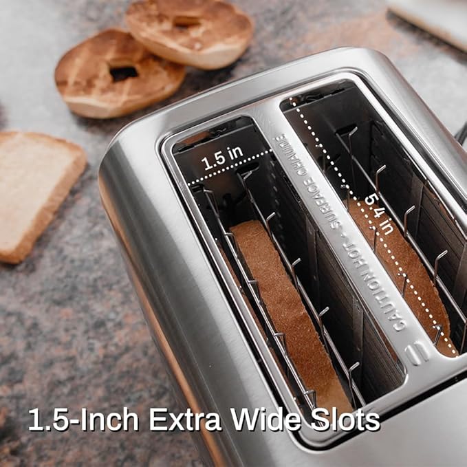 Toaster 2 Slice, Extra Wide Slot Toaster - Image 5