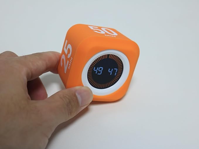 FCXJTU Rotating Cube Pomodoro Visual Timer 5, 10 50 Minutes Preset, - Image 7