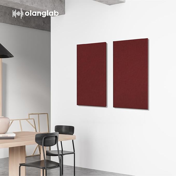 Olanglab Sound Absorbing Acoustic Wall Panels 2 Pack, Large Fabric Wrapped - Image 6
