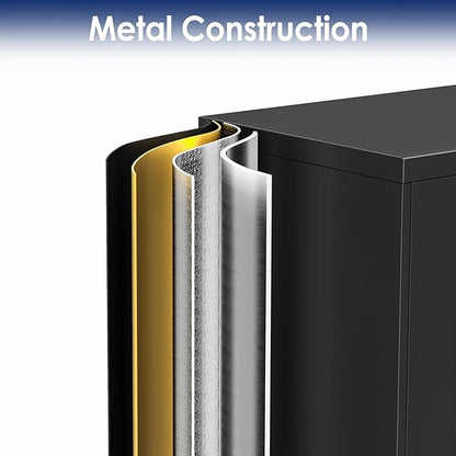 35" H Metal Garage Storage Cabinet, Rolling Tool Cabinet - Image 6