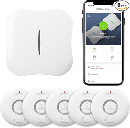 WiFi Water Leak Detectors 5 Pack, 120dB Adjustable Loud Water Leak Sensor by Unknown
