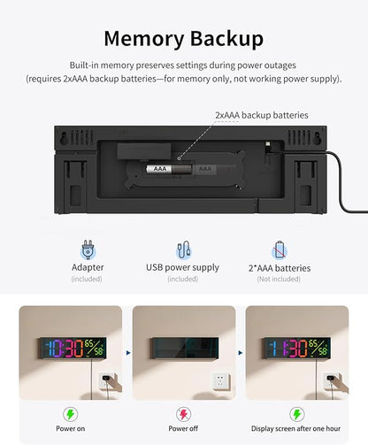 Digital Wall Clock, Large Display Digital Clock - Image 8