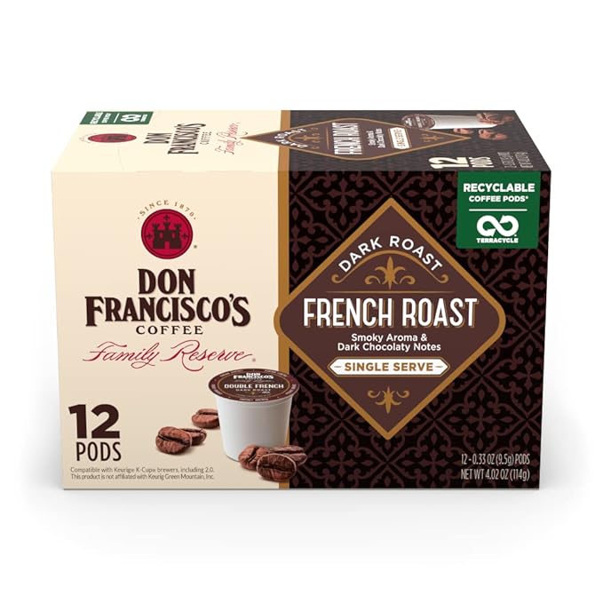 Don Francisco's French Roast Coffee Pods, Dark Roast, Compatible by DonFranciscosCoffee