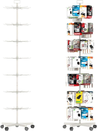 YEOOE Upgraded Retail Display Stand 7 Tier Spinning Display Stand, Movable Shop by YEOOE