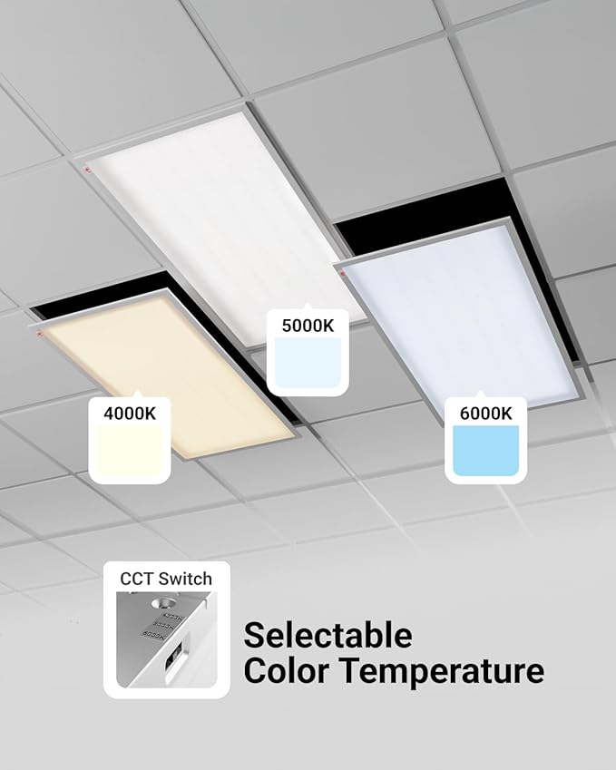 Sunco 12 Pack 2x4 LED Flat Panel Light Drop Ceiling Office Fixture - Image 5