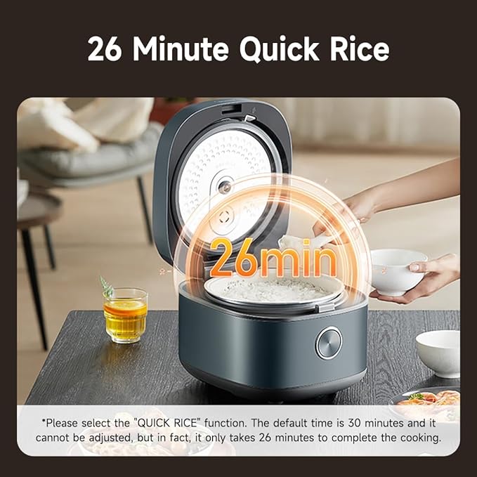 Midea 8 Cups Uncooked Rice Cooker, Non-stick Ceramic Rice Cooker - Image 5