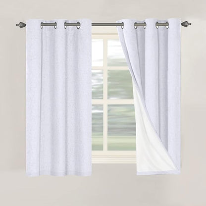 H.VERSAILTEX Primitive Linen Curtains 100% Blackout Curtain Drapes Burlap by HVERSAILTEX
