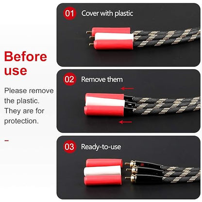SKW RCA Y Splitter Cable 1 Male to 2 Male Subwoofer Cord, BG Series Ultra-high - Image 7