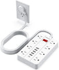 Power Strip Surge Protector, SMNICE Flat Plug Long Extension Cord 10 Ft by SMNICE