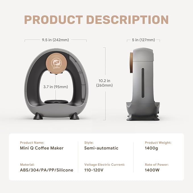 Single Serve Coffee Maker, Fast Brew in 2 minutes, Stylish＆Compact Design - Image 8