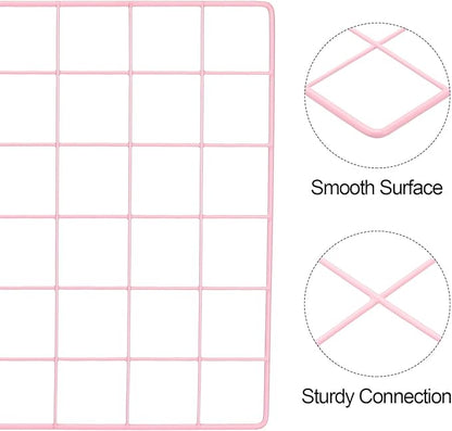 PATIKIL 24"x12" Wire Grid Panel, 2 Pack Board Photo Pictures Memo Display Grid - Image 3