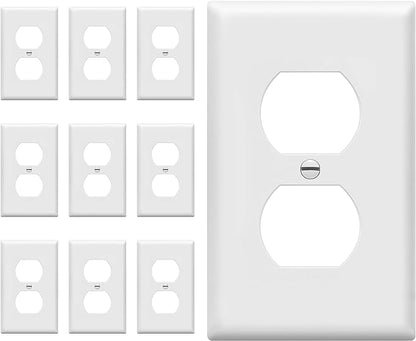 ENERLITES Duplex Wall Plates Kit, Electrical Outlet Covers, Standard Size by Enerlites