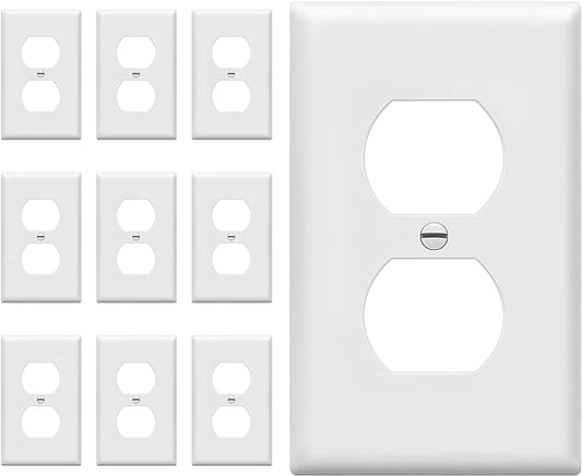 ENERLITES Duplex Wall Plates Kit, Electrical Outlet Covers, Standard Size by Enerlites