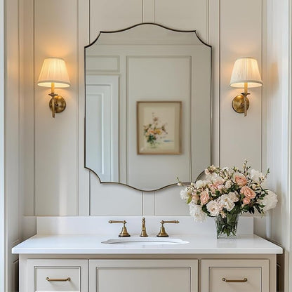 ANDY STAR Gold Mirrors, 24x32 Inch Bathroom Vanity Mirror, Antique Brass by ANDYSTAR