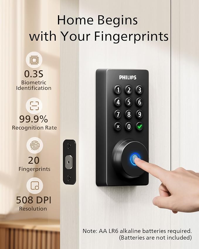 Philips Wi-Fi Door Lock, WiFi Smart Lock Keyless Entry Deadbolt - Image 6
