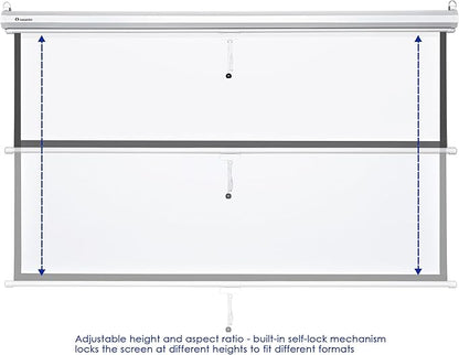 Instahibit 72" 16:9 Manual Pull Down Projector Screen 4K Self-Locking Home - Image 7