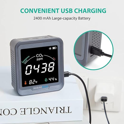 INKBIRDPLUS Ndir CO2 Detector Battery Powered | Digital CO2 Monitor - Image 5