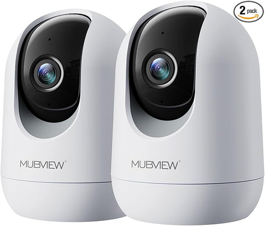 MUBVIEW Cameras for Home Security, 2.4/5GHz WiFi 2K Indoor Wired Se2.curity by MUBVIEW