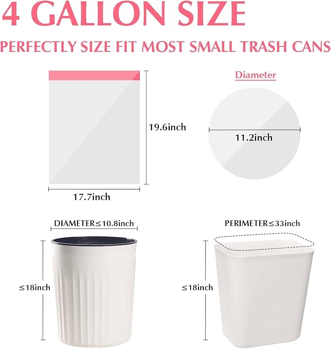 4 Gallon Small-Trash-Bag Kitchen-Garbage-Bags Drawstring - Image 2