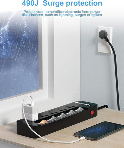 Black Appliance Extension Cord - 6 FT - Image 5