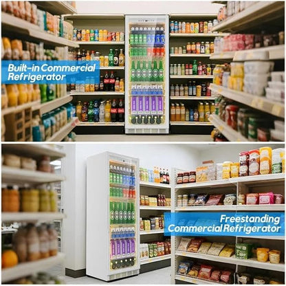 Commercial Display Beverage Fridge: 13.8 Cu Ft Upright Cooler - Image 7