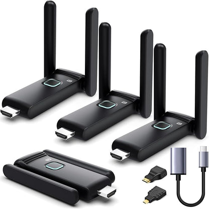 Wireless HDMI 3 Receivers and Transmitter, No Hot, Plug and Play, 2.4/5.8GHz by YUYUNLOMN