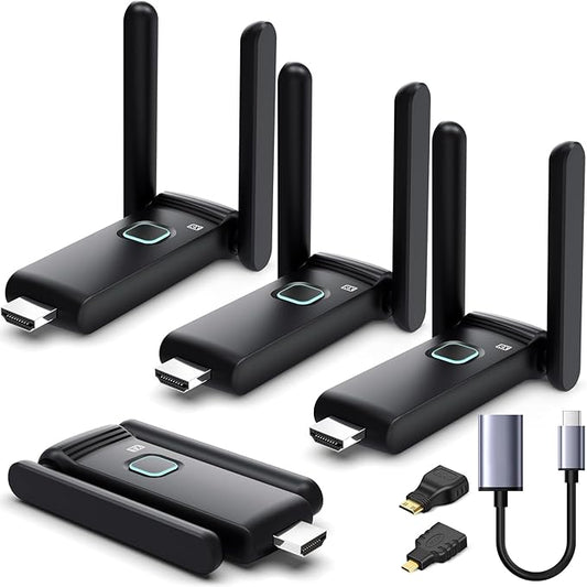 Wireless HDMI 3 Receivers and Transmitter, No Hot, Plug and Play, 2.4/5.8GHz by YUYUNLOMN
