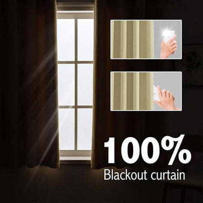 Anytime 100% Blackout Curtain 2 Panels Set, Thermal Insulated Window Drapes - Image 3
