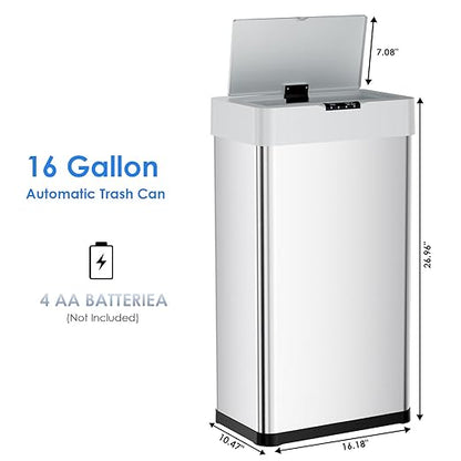 AthLike Sensor Trash Can, Touchless Motion Sensor Trash Bin, Smart Automatic - Image 2