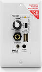 Pyle Wireless BT Receiver Wall Mount - 100W In-Wall Audio Control Receiver w/ by PyleUSA