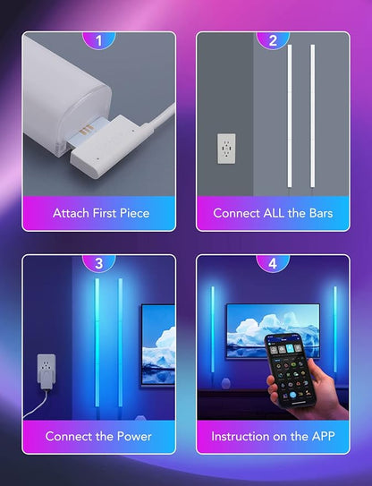 Govee Glide Wall Lights, RGBIC LED Light, Smart Gaming Light Compatible - Image 5