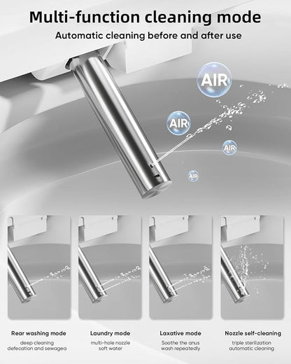 Smart Toilet with Warm Water Sprayer and Dryer, One Piece Bidet Toilet with - Image 6