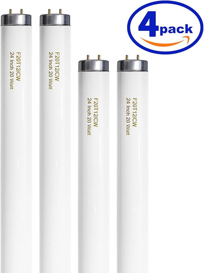 24 Inch T12 Fluorescent Tube Light Bulb 20 Watt Cool White, F20T12/CW 4100K - Image 7