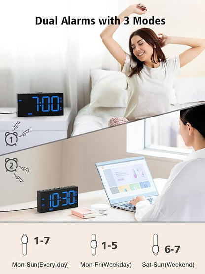 PPLEE Loud Alarm Clock with Bed Shaker, Vibrating Alarm Clock - Image 3