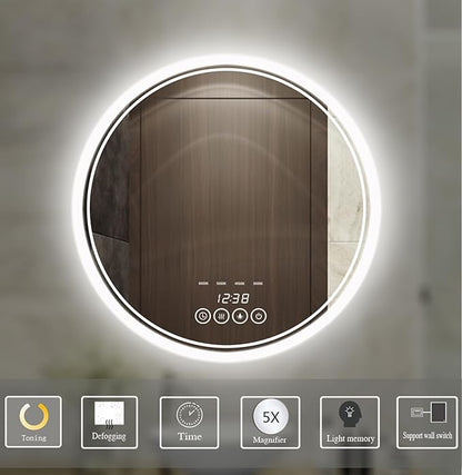 Wall-Mounted Round Bathroom Mirror - Image 5