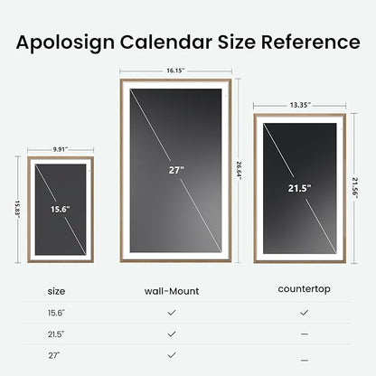 ApoloSign 21.5" Digital Calendar: Dual Mode Calendars - Image 8