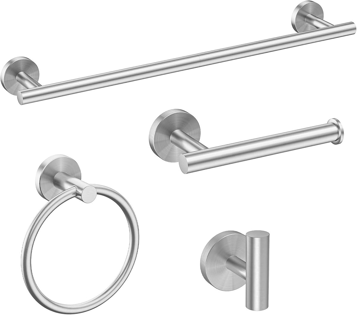 ushower 4pcs brushed nickel bathroom accessories set, 18-inch, main product view
