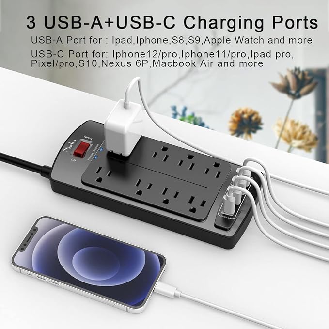 Surge Protector Power Strip - Image 3
