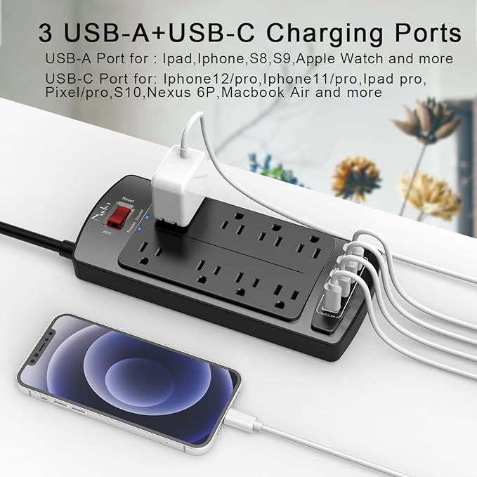 Surge Protector Power Strip - Image 3
