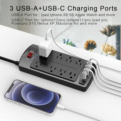 Surge Protector Power Strip - Image 3