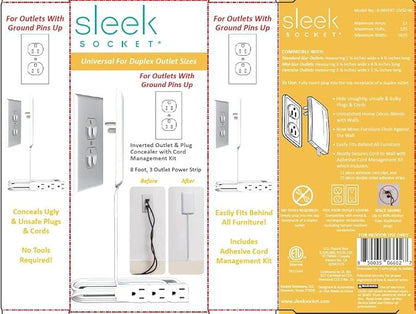 Sleek Socket Original & Patented Ultra-Thin Outlet Concealer - Image 6