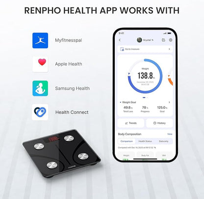 RENPHO Scale for Body Weight 500 lbs, Extra-High Capacity Smart Bathroom Scale - Image 4