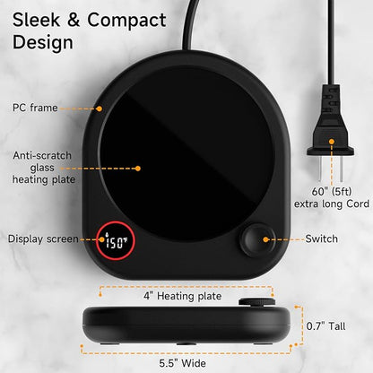Coffee Mug Warmer for Desk, Electric Cup Heater for Tea Milk Beverages - Image 6