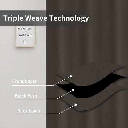 Easy-Going Blackout Curtains for Bedroom, Solid Thermal Insulated Grommet and - Image 3
