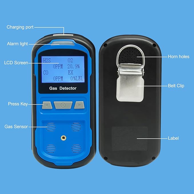 Upgraded 4 Gas Monitor Multi Gas Detector, Yfwsrecinoe Gas Leak Detector - Image 2