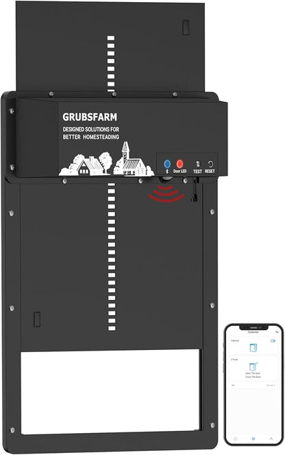 GRUBSFARM Automatic Chicken Coop Door by GRUBSFARM