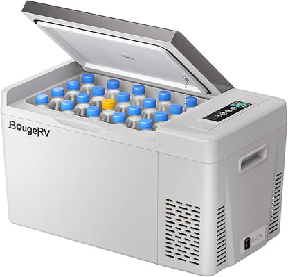 BougeRV 12 Volt Refrigerator 12V Car Fridge 23 Quart Portable Freezer by BougeRV