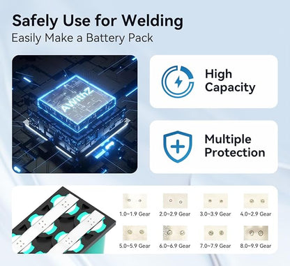Battery Spot Welder, AWithZ 1.5" LCD Screen Recyclable 11000mAh Spot Welder - Image 4